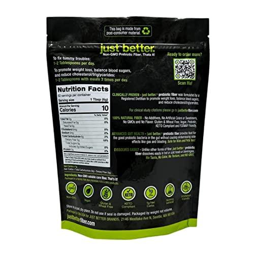 just better. Prebiotic Fiber Supplement for a Healthy Gut | Fiber Powder with Zero Grit Zero Taste and No Bloating or Gas | Feel Full Faster | Keto Non-GMO Gluten Free Vegan 50 Servings