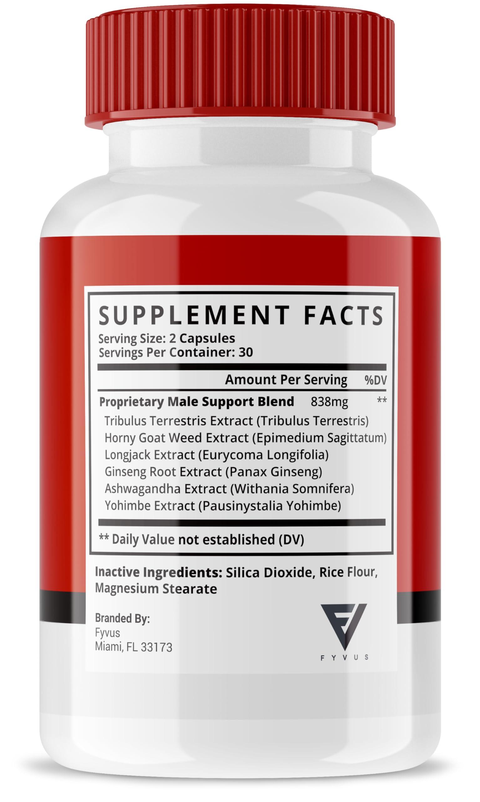 Fyvus (3 Pack) Blood Flow Max Capsules, BloodFlow Max Advanced Strength Healthy Flow Levels Support Supplement, Blood Flow Maximum Overall All Natural Wellness Pills Reviews (180 Capsules)