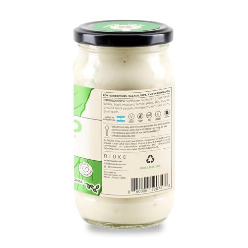 NIUKE NIUKE VMAYO Basil Vegan Mayo - Chickpea-Powered, Herbaceous & Creamy, 9.52 oz, 6 Pack