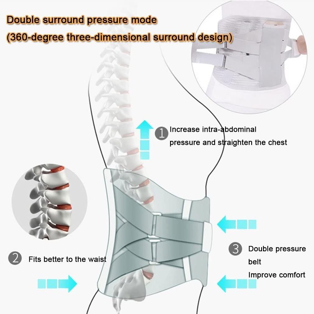 XWSM Back Brace for Lower Back Pain, Back Support Belt for Women Men, Breathable Lower Back Brace Lumbar Support Belt Lower Back Pain Relief, Herniated Disc Support (Color : A, Size : X-Large)