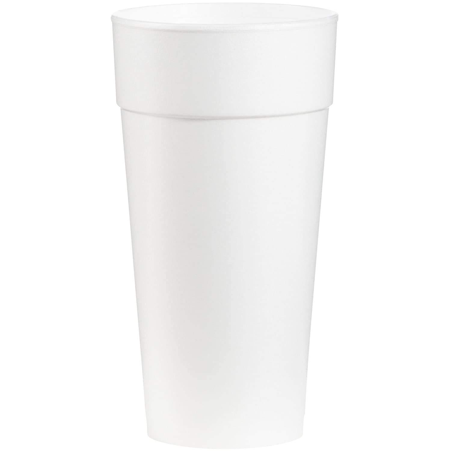 AMZ Empire AMZ Empire 24 Oz Foam Cups With Lids, Insulated Foam Disposable White Coffee Cup With Cover Lid, Pack of 40 Sets For Hot or Cold Drink, 40/Case
