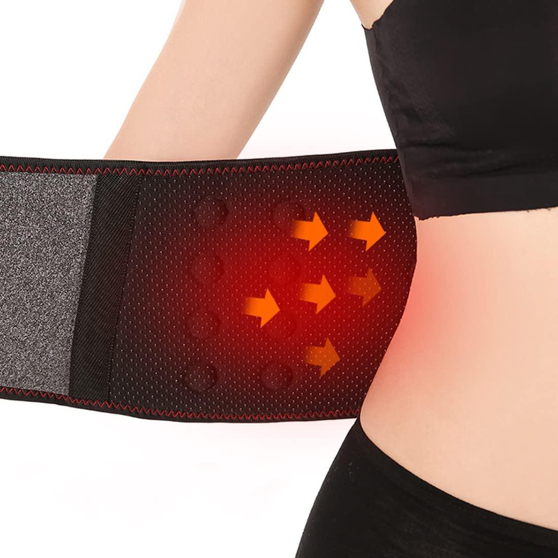 HKSICHENGKEJI Heating Lower Back Brace Cordless Back Support Belt for Pain Relief Heated Waist Belt Wrap with Heating Pad Adjustable Lumbar Support for Men Women Waist Protection Herniated Disc Scoliosis Sciatica
