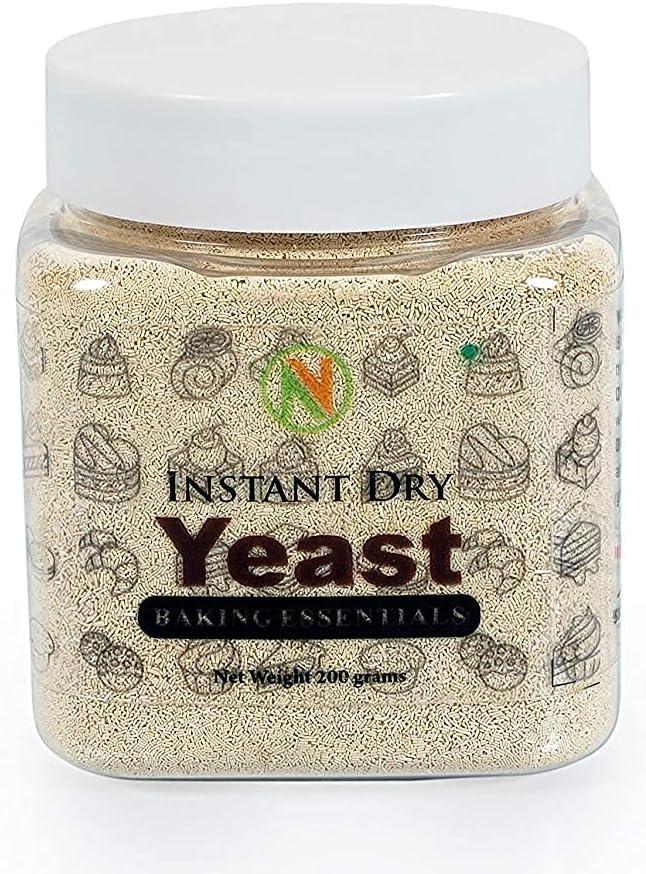 QURA QURA Baker\'s Instant Dry Yeast, 200g [Yeast for Baking Bread, Cake & Wines]