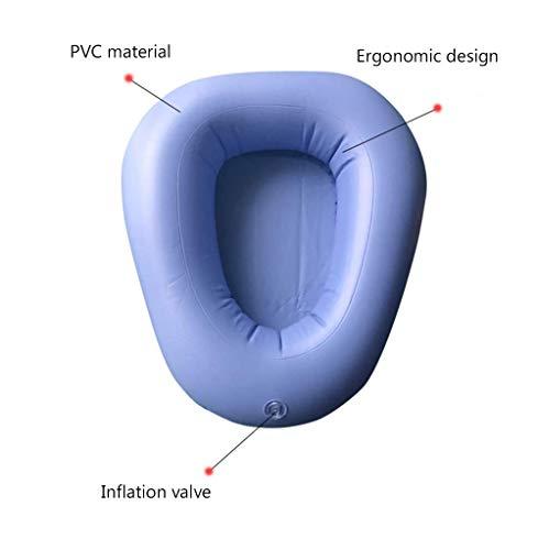 MHKGIOA MHKGIOA Portable Air Inflation Toilet for Paralysis & Bedridden People - Washable Bedpan for Man and Woman with Air Pump(Blue)
