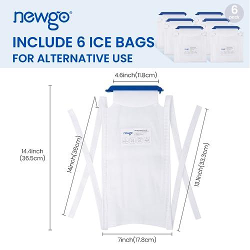 NEWGO NEWGO Bundle of Mini Ice Pack and Refillable Ice Pack 6 Pack