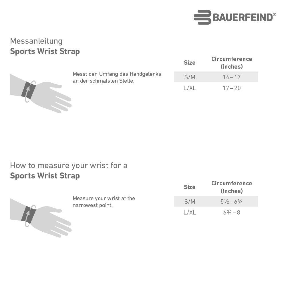 Bauerfeind Bauerfeind Sports Wrist Strap - German Engineered Wrist Compression Support for Weightlifting, Crossfit, Tennis, Lifting - Adjustable Tightness Brace with 3D Airknit Fabric - 1 Per Box (Rivera, S/M)