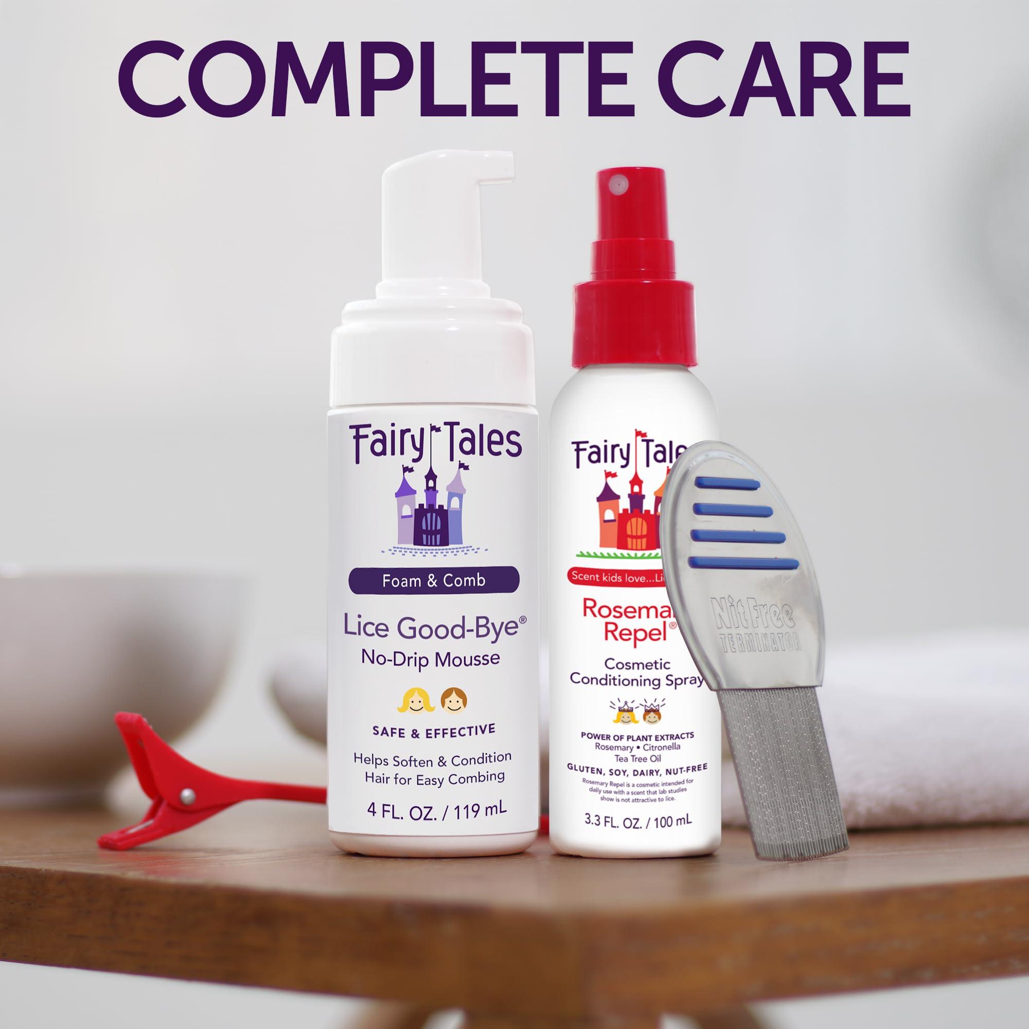 Fairy Tales Fairy Tales Lice Good-Bye Survival Kit for Lice Treatment - Includes Treatment Mousse, Conditioning Spray, Comb, & Clip