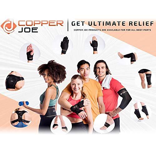 Copper Joe Copper Joe Full Leg Compression Sleeve - Ultimate Copper Infused, Support for Knee, Thigh, Calf, Arthritis, Running and Basketball. Single Leg Pant For Men & Women (Large)