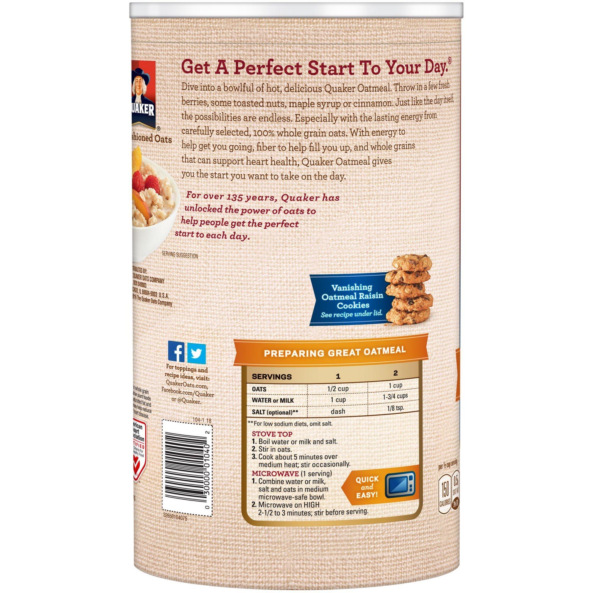 Quaker Quaker Oats Old Fashioned, 42 oz (Pack of 4)