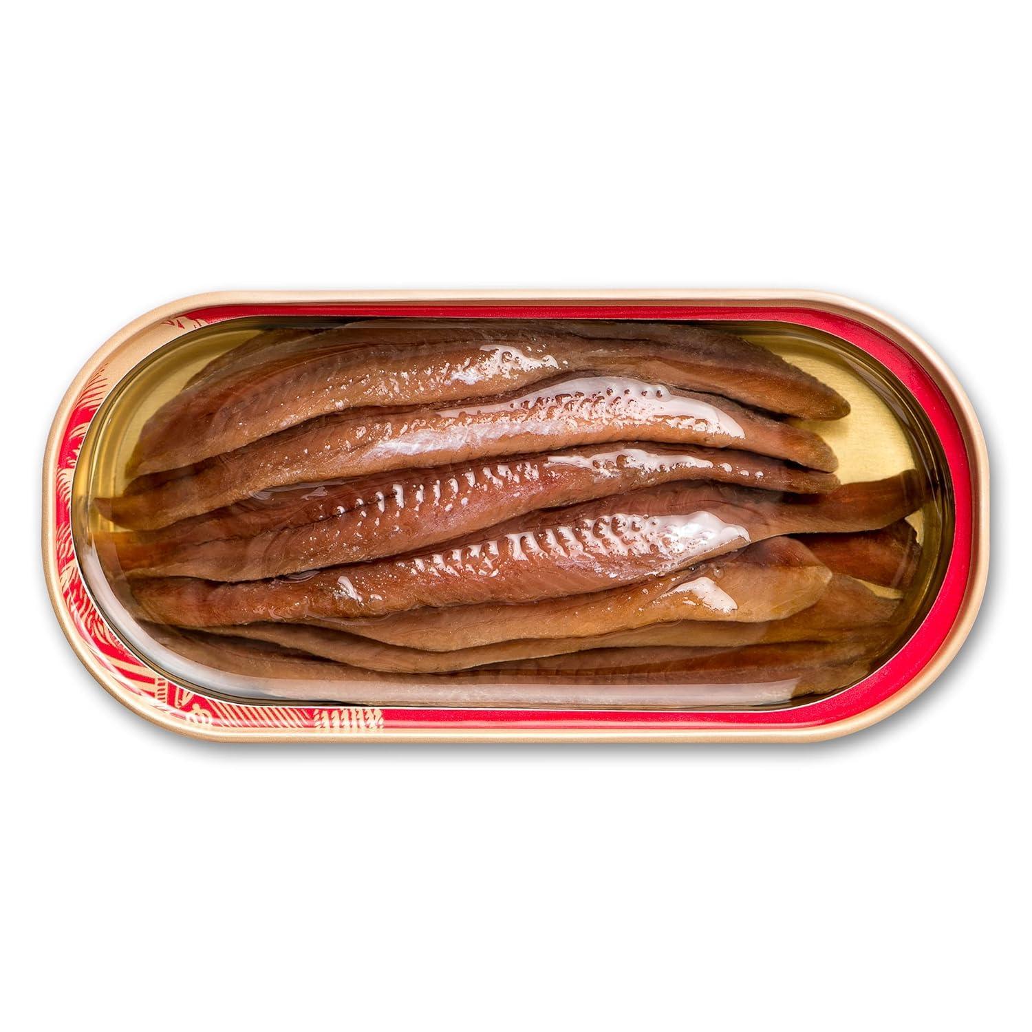 King Oscar King Oscar Anchovies Fillets in Olive Oil, 2 Ounce Can (Pack of 1), Wild Caught Canned Anchovies