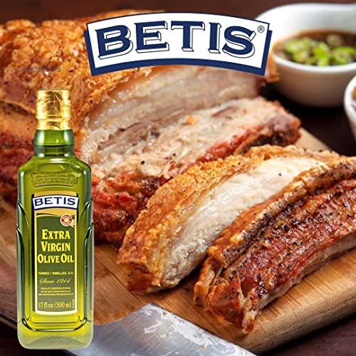 Betis Betis Refined Spanish Extra Virgin Olive Oil 17oz, Organic Aceite de Oliva Virgen, Fruity Flavor, Gluten Free, All Natural, Ideal for Frying, Drizzles, Sauteing and Salad Dressing (Pack of 1)
