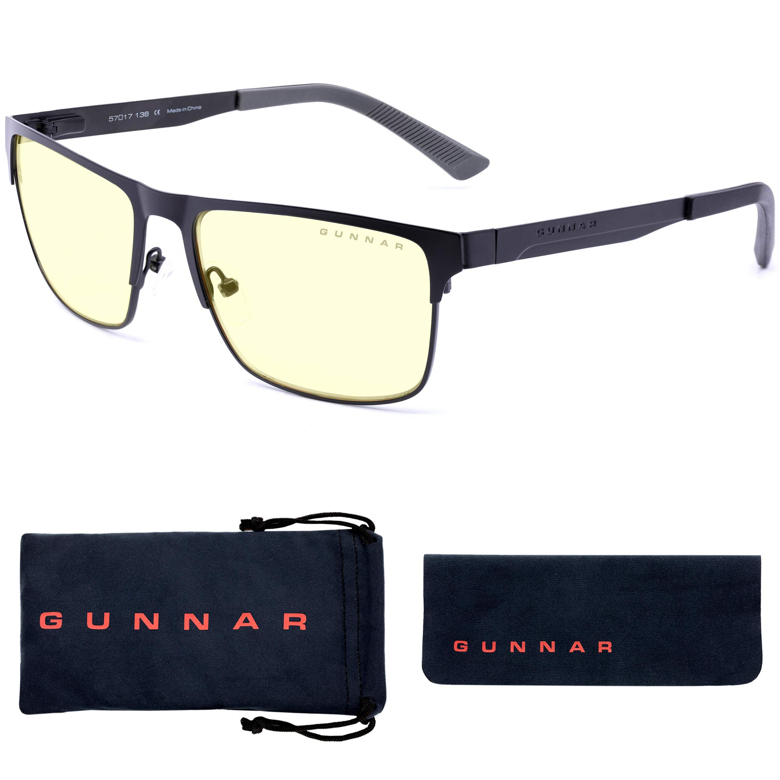 Gunnar Blue Light Glasses | Pendleton Slate/Amber by GUNNAR | Patented 65% Blue Light Protection, 100% UV Light, Anti-Reflective, Protect & Reduce Eye Strain & Dryness