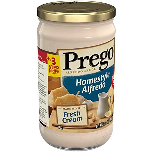 Prego Prego Homestyle Alfredo Pasta Sauce, 22 oz Jar (Pack of 6)