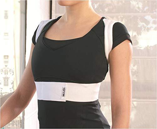 PTM - Performance Technology Movement PTM Wellbrace - Adjustable Back-Posture Corrector - Elastic - Different Sizes & Adjustable for Custom Fitting & Comfort -For Cervical, Thoracic and/or Lumbar pain - For Women & Men (Medium)