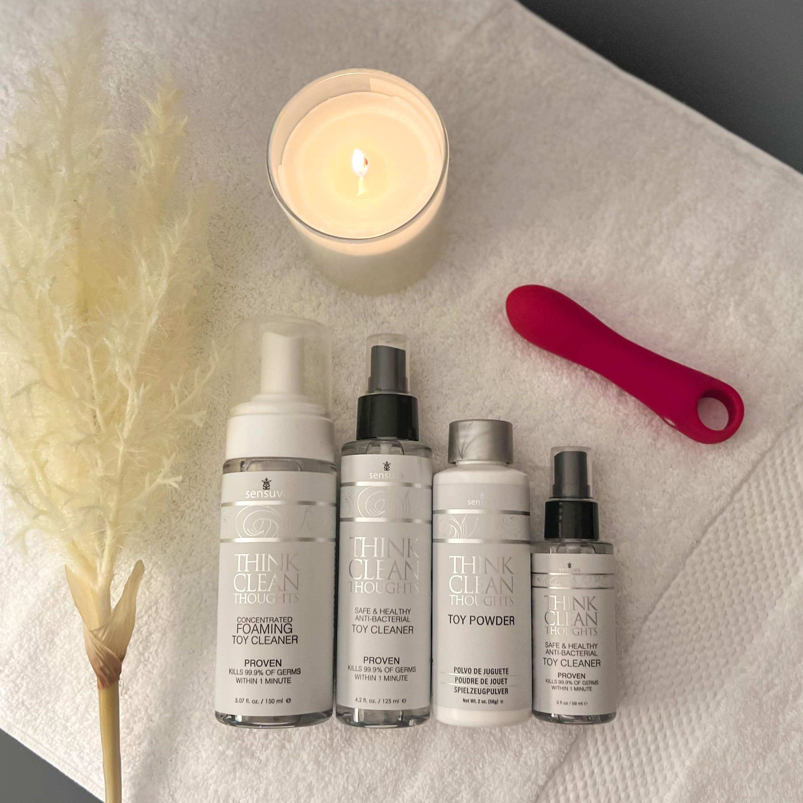 sensuva Sensuva Think Clean Thoughts Toy Powder Storage | 2 fl.oz. Keeps Toys Clean During Storage