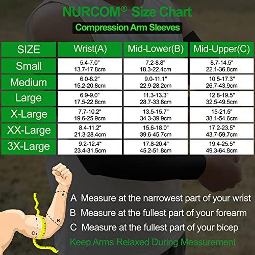 NURCOM NURCOM Medical Compression Arm Sleeve for Men Women, 2 Pack, No Silicone, Soft-In 20-30mmHg for Lymphedema, Lipedema, Pain Relief, Edema, Swelling, Post Surgery Recovery, Beige M