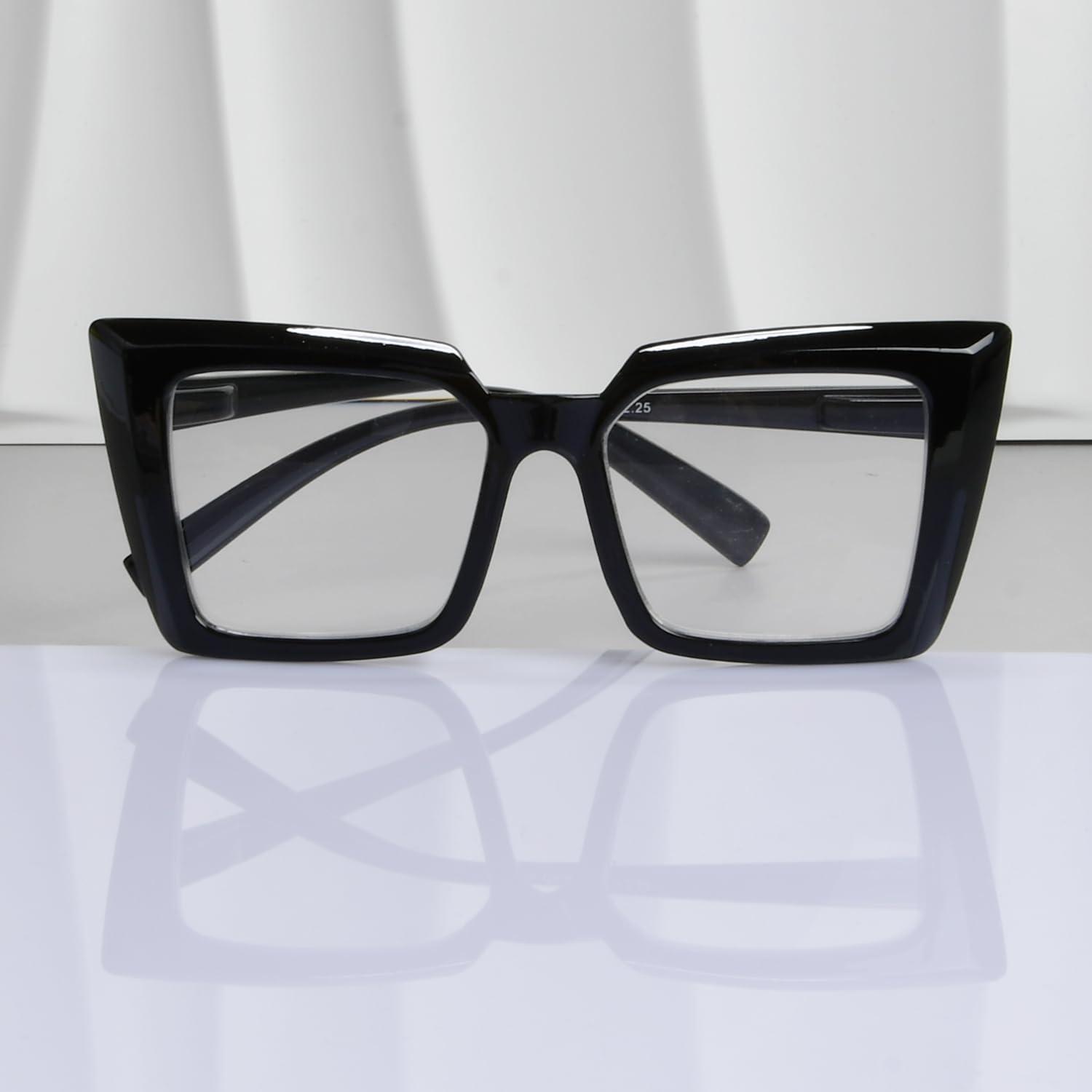 Eyekepper Eyekepper Oversized Reading Glasses for Women Fashionable Readers - Black +1.50