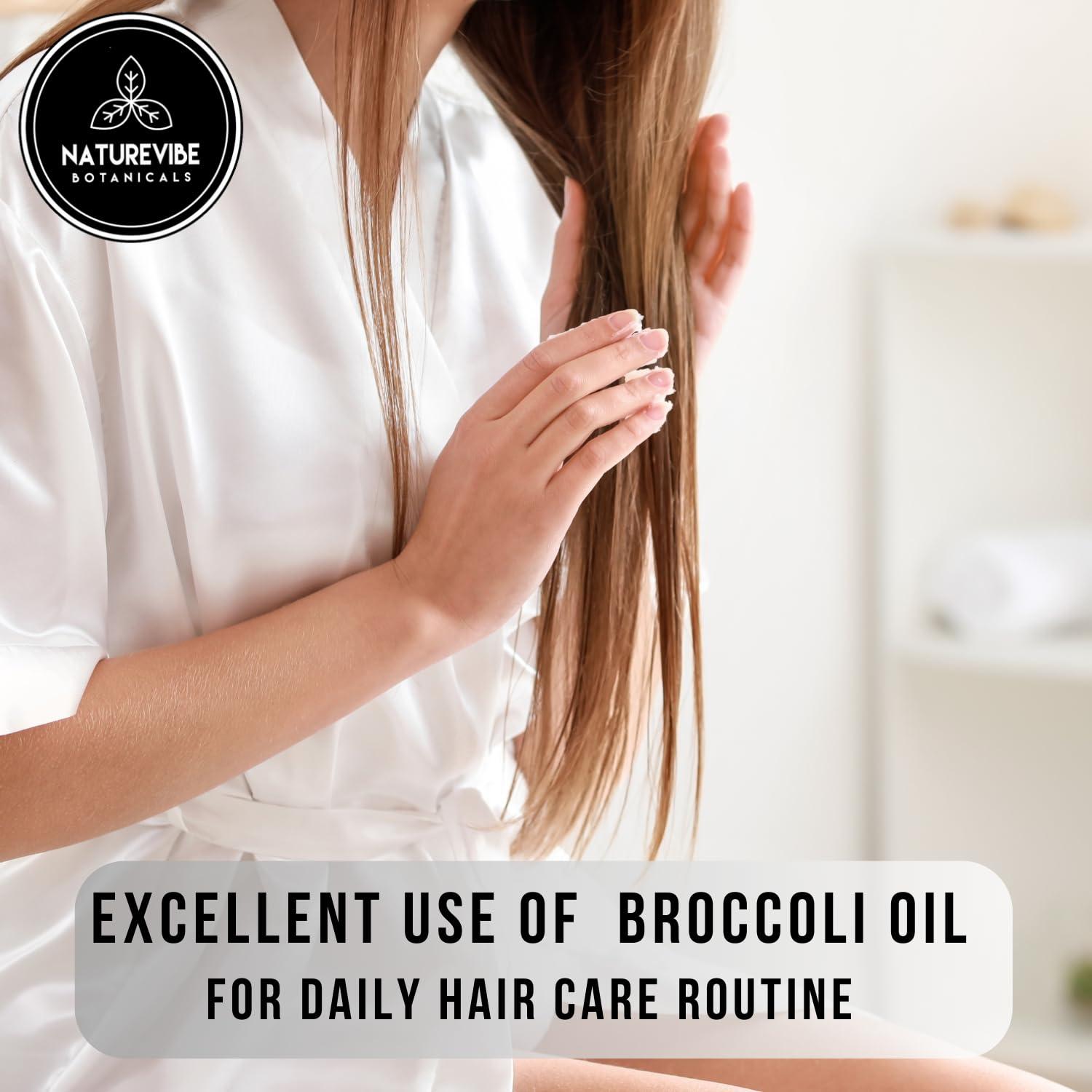 Naturevibe Botanicals Naturevibe Botanicals Geranium Water 32 oz and Broccoli Oil 32 oz | 32oz Carrier Oils Combo