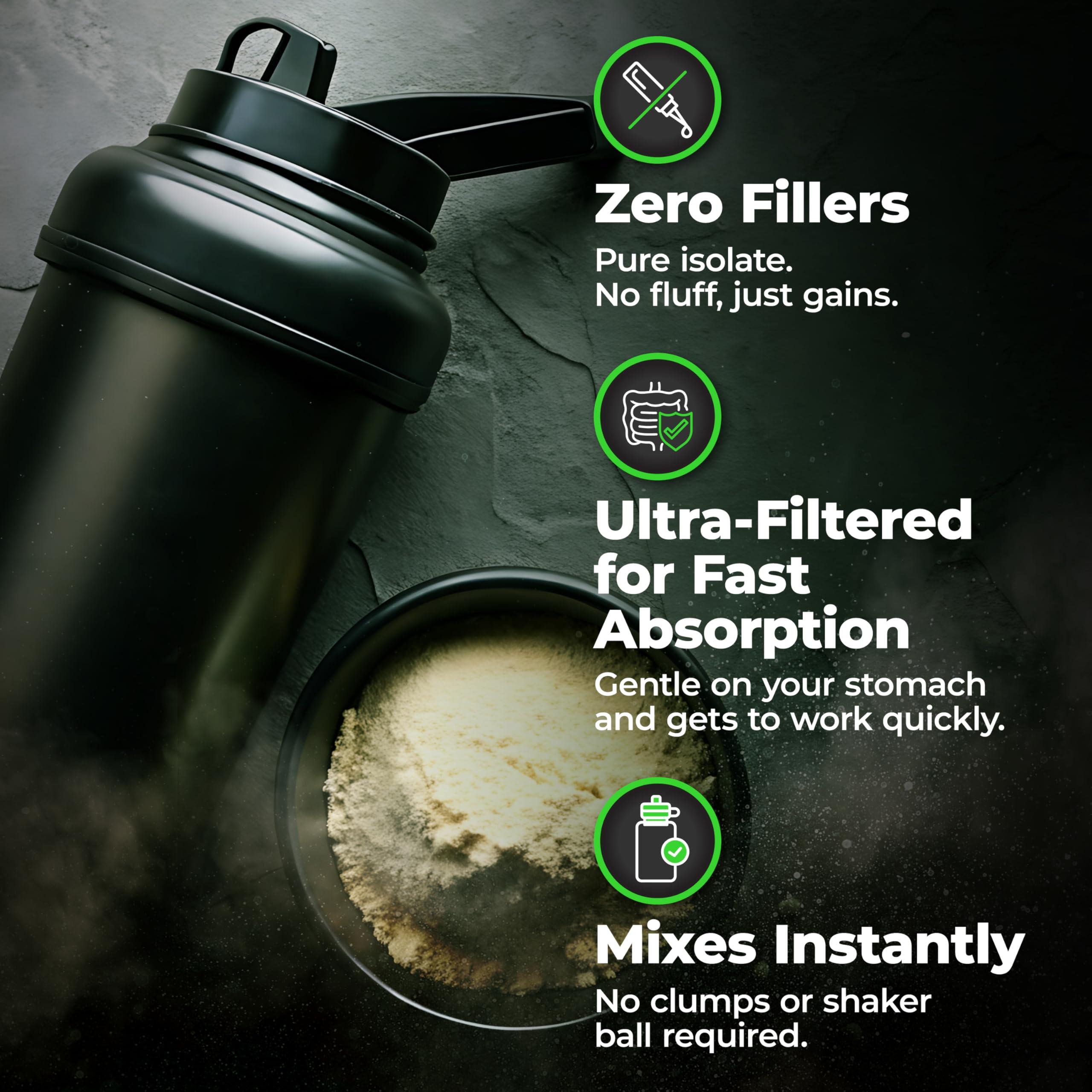 Species Nutrition Species Nutrition Isolyze Whey Protein Powder, 100% Whey Isolate for Muscle Building, 27.5g Protein Per Scoop, No Sugar & Low Fat (Coffee, 22 Servings)