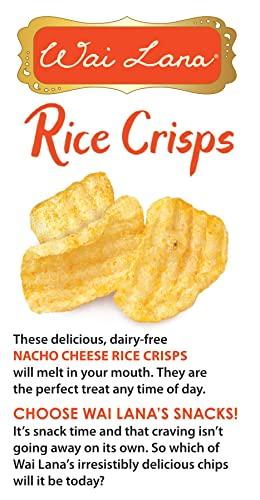 WAI LANA Wai Lana Chips Rice Crisps – Nacho Cheese, Gluten-Free, Vegan, Non-GMO, 4.5 oz (Count of 6)