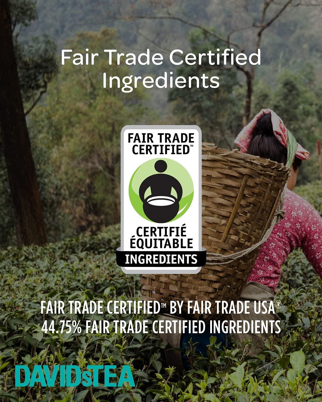 DAVIDsTEA DAVIDsTEA Organic Cream of Earl Grey Tea Sachets, Premium Black Tea with Bergamot and Vanilla, 75 Teabags Total