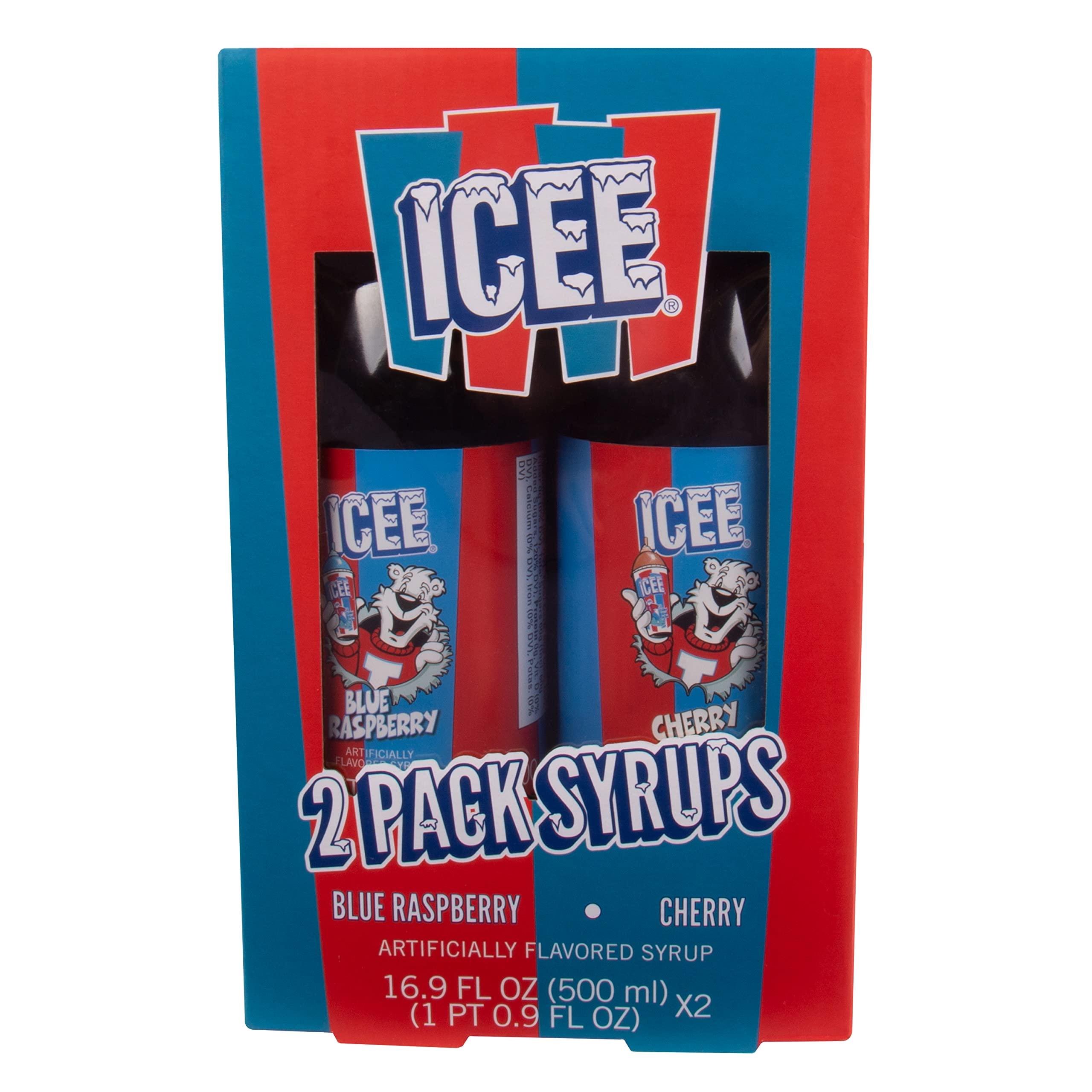 Fizz Creations ICEE 2 Pack Slushie Syrups. Genuine ICEE Slushy syrups including Blue Raspberry and Red Cherry Flavors. 2 16.9 Fl oz Bottles. Officially Licensed ICEE Merchandise from Fizz Creations.