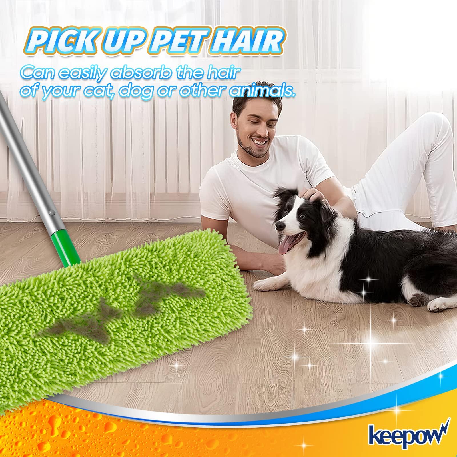 KEEPOW KEEPOW Reusable Microfiber Mop Pads Compatible with Swiffer Sweeper XL Mop & Swiffer Hand Duster