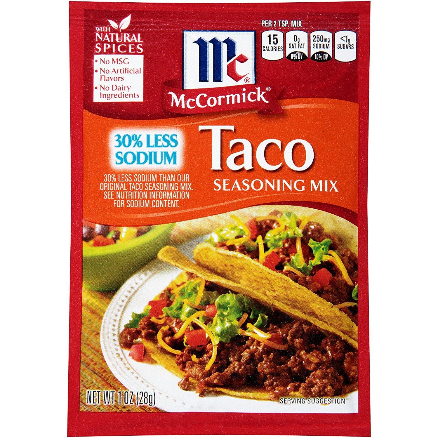 McCormick McCormick, Seasoning Mix 30% Less Sodium Taco, 1 Ounce