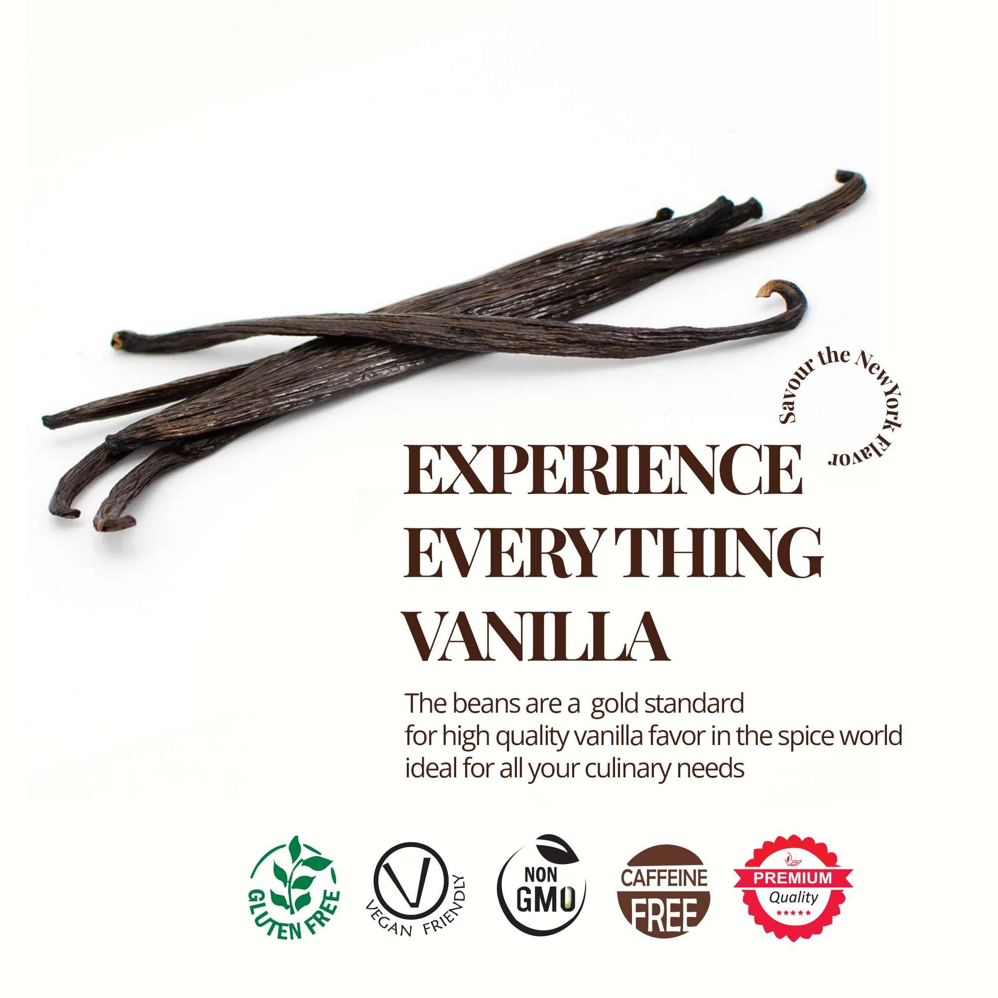Akshit 3 Lb.Bulk Vanilla Beans Grade A + | 6-8 Inches, Whole Vanilla Bean Pods for Making Vanilla Extract & Baking| NON GMO. By NY Vanilla