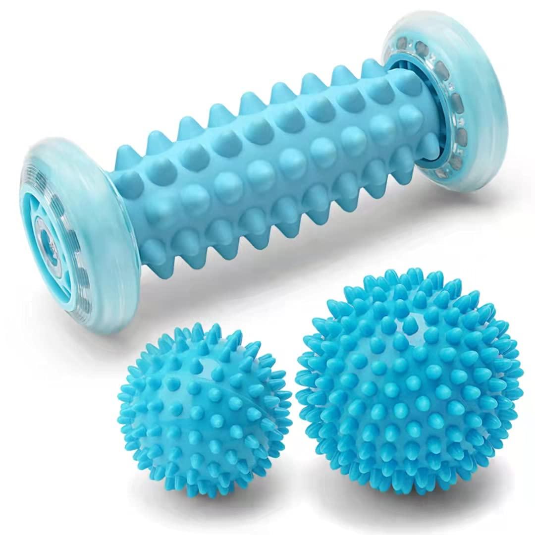 NEBULIZER MACHINE EACO Foot Massage Roller Spiky Ball for Plantar Fasciitis Relief, Trigger Point Muscle Roller in Different Degrees of Hardness for Foot Back Leg Hand PLA Relax
