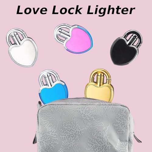 HUZHUAN HUZHUAN Pink Lighter Reusable Lighters, Portable Lighters Refillable Butane Lighters, Soft Flame Lighters, Windproof Flame Lighters
