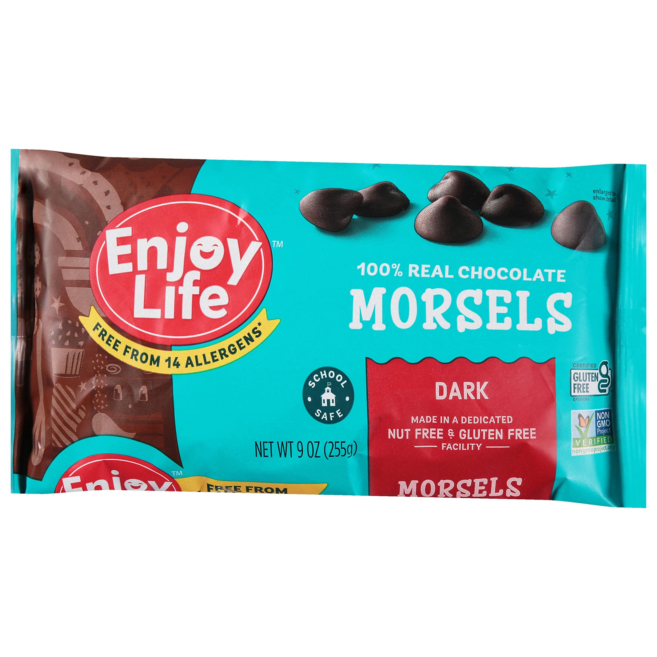Enjoy Life Foods Enjoy Life Baking Dark Chocolate Morsels, Dairy Free , Soy Free, Nut Free, Non GMO, Gluten Free, Vegan Chocolate Chips, 9 oz bag
