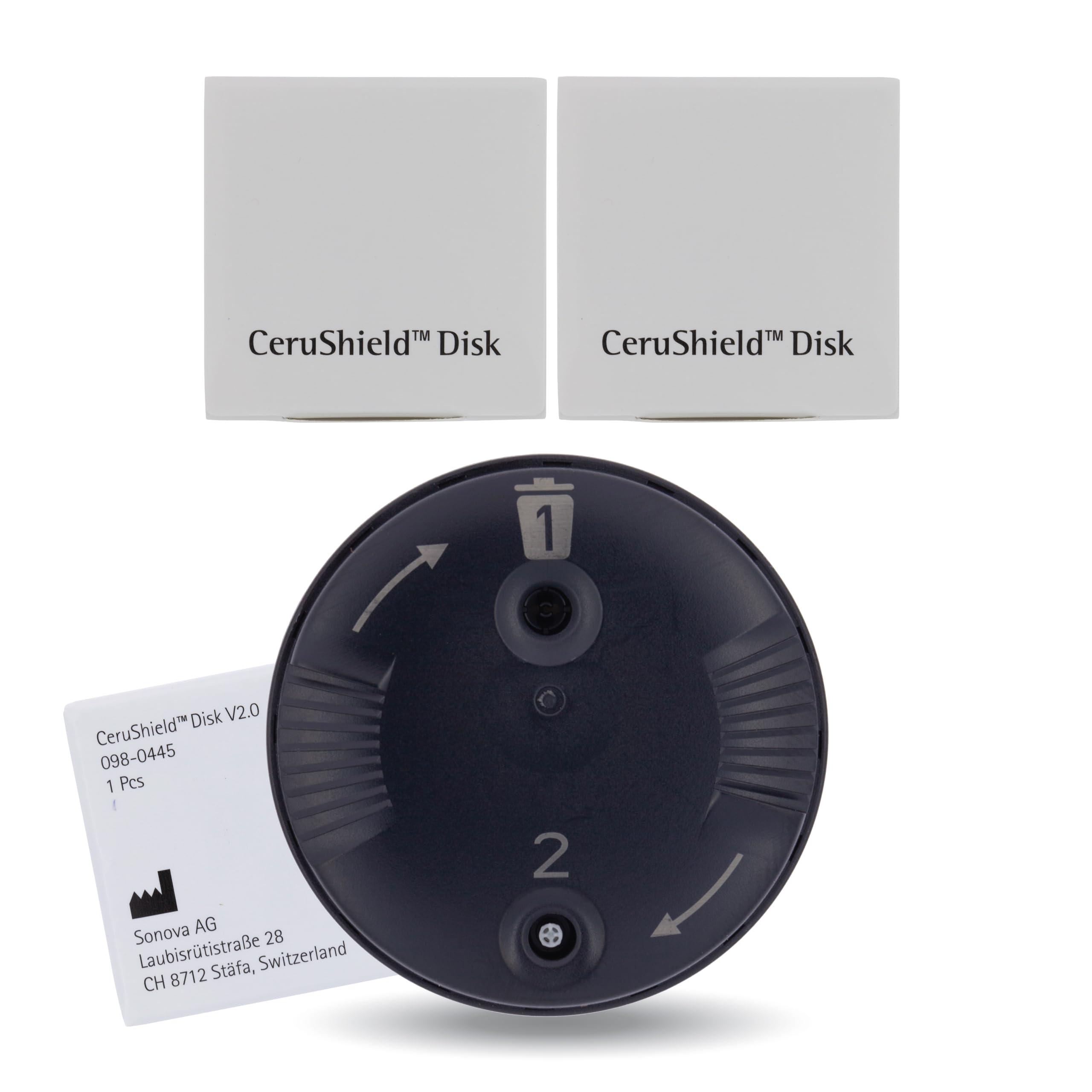 Otto Tech Genuine OEM Switzerland Wax Guards Filters, Cerushield Disk v2.0 098-0445 Accessories for Phonak Hearing Aid Audeo Marvel Paradise Lumity Hearing Aid only using SDS 4.0 receiver-2 pack/16 Filter Total