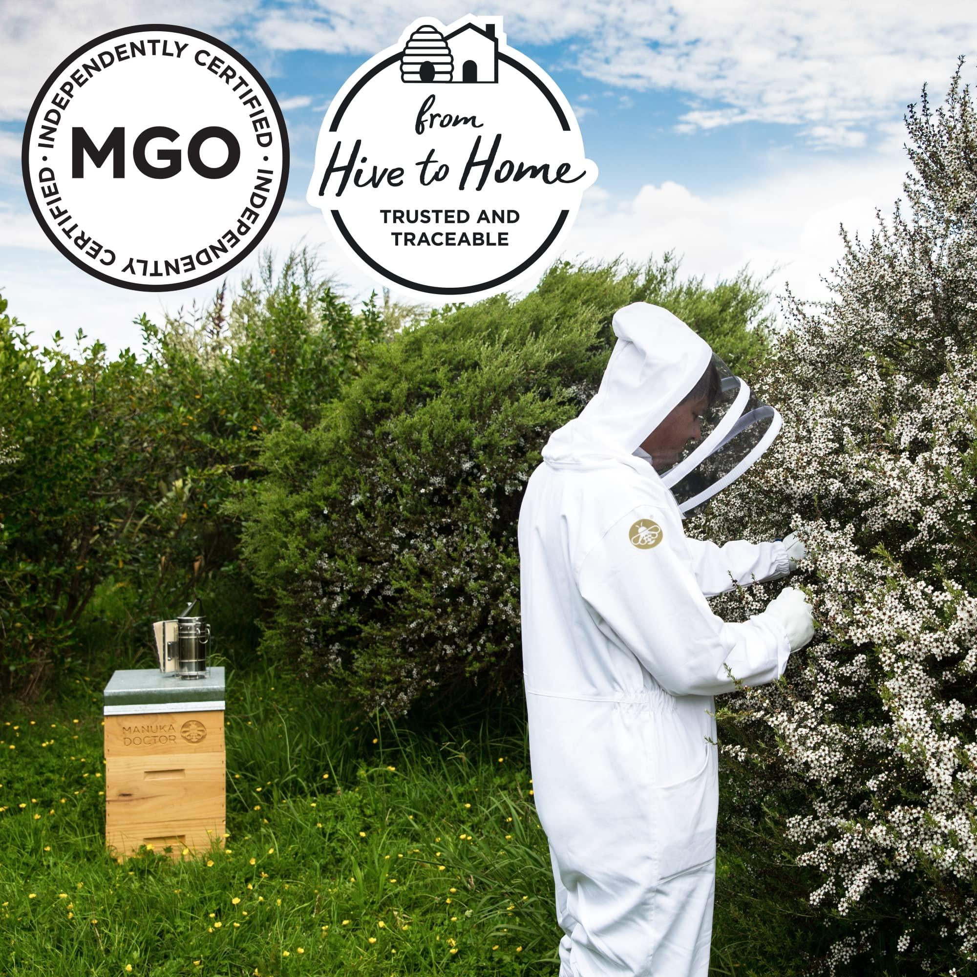 Manuka Doctor MANUKA DOCTOR - MGO 1125+ Manuka Honey Monofloral, 100% Pure New Zealand Honey. Certified. Guaranteed. RAW. Non-GMO (8.75 oz)