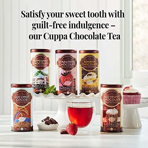 The Republic of Tea The Republic of Tea Peppermint Cuppa Chocolate Tea, 250 Tea Bags, Rooibos Tea Dessert Blend