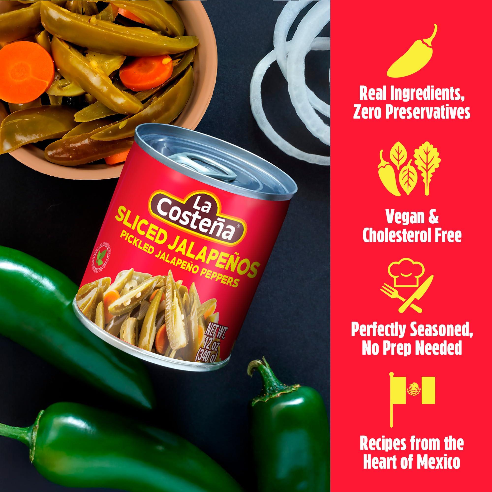 La Costeña La Costea Sliced Jalapeo Peppers 12 oz (6-Pack)