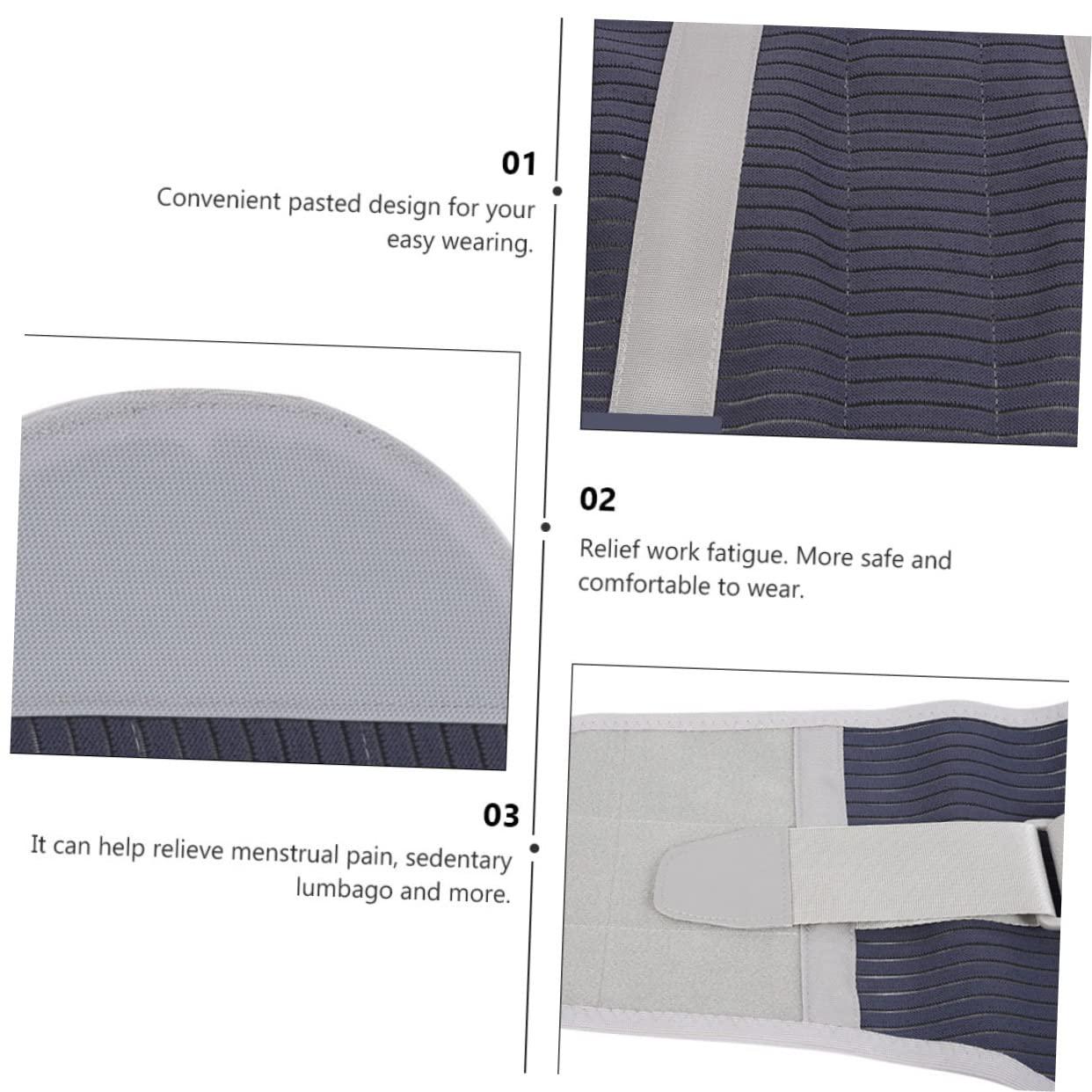 Healifty Waist Support Heated Brace Back Pad Heated Waist Belt Lumbar Support Brace Band Duty Belt Belt Compact Heating Brace Pure Cotton Work Cushion