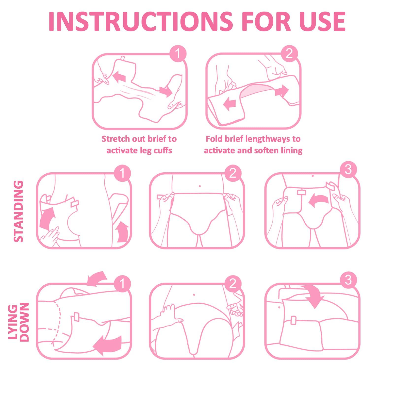 Littleforbig Littleforbig Adult Printed Diaper 40 Pieces (4 Packs) - Baby Usagi (X-Large 48\"-56\")