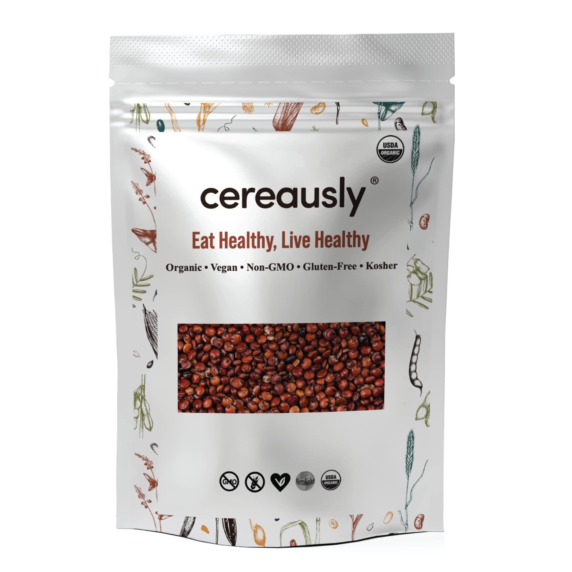 Cereausly CEREAUSLY Organic Red Quinoa Premium Royal Quinoa from Bolivia Kosher and Non-GMO Quinoa Bulk Vegan and Gluten-Fee Cooking Quinoa 4 LB