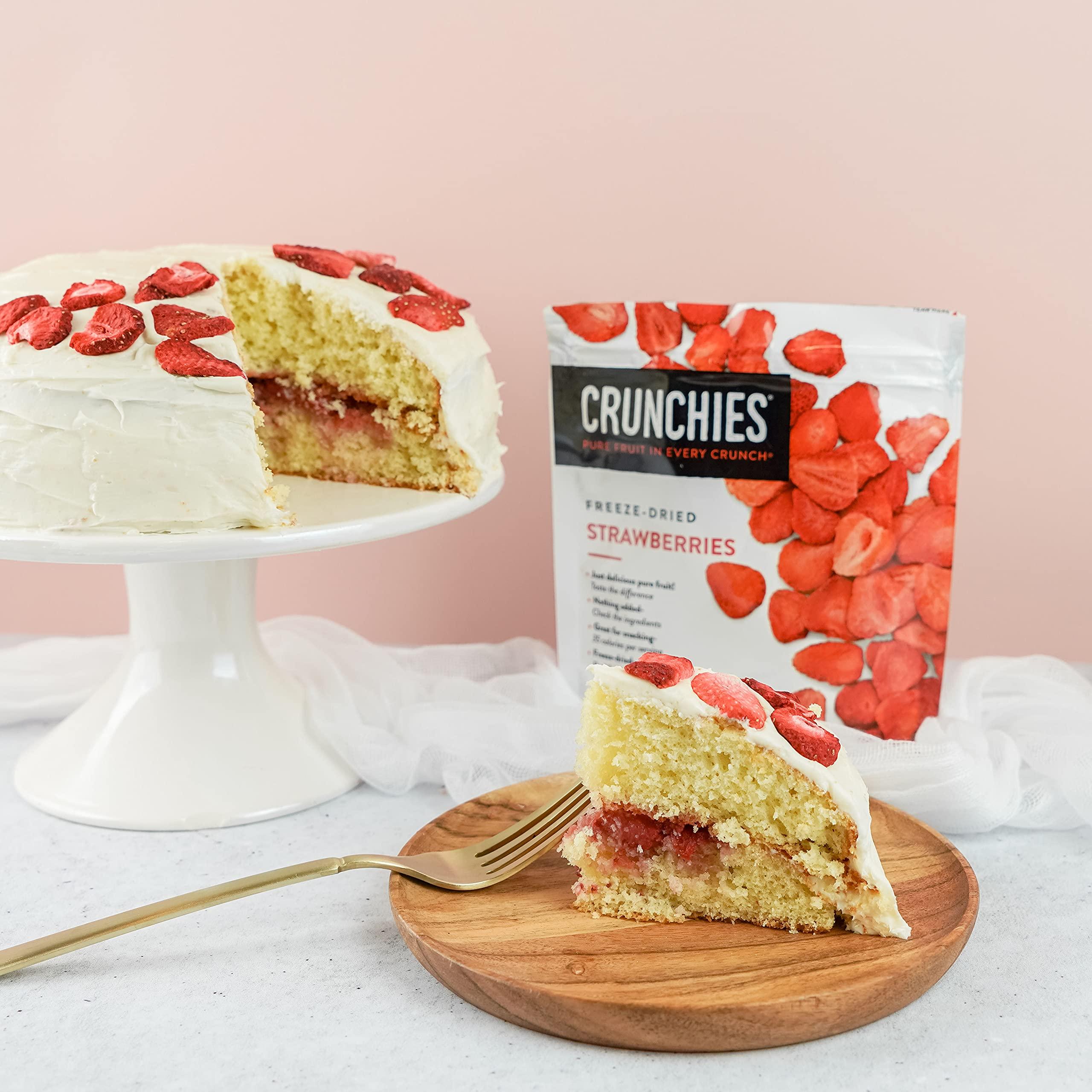 Crunchies Crunchies Freeze-Dried Fruits, 100% All Natural Crispy Fruit, Non GMO and Kosher, Resealable Freeze Dried Fruit Snack Packs, Pack of 6 (Strawberries)