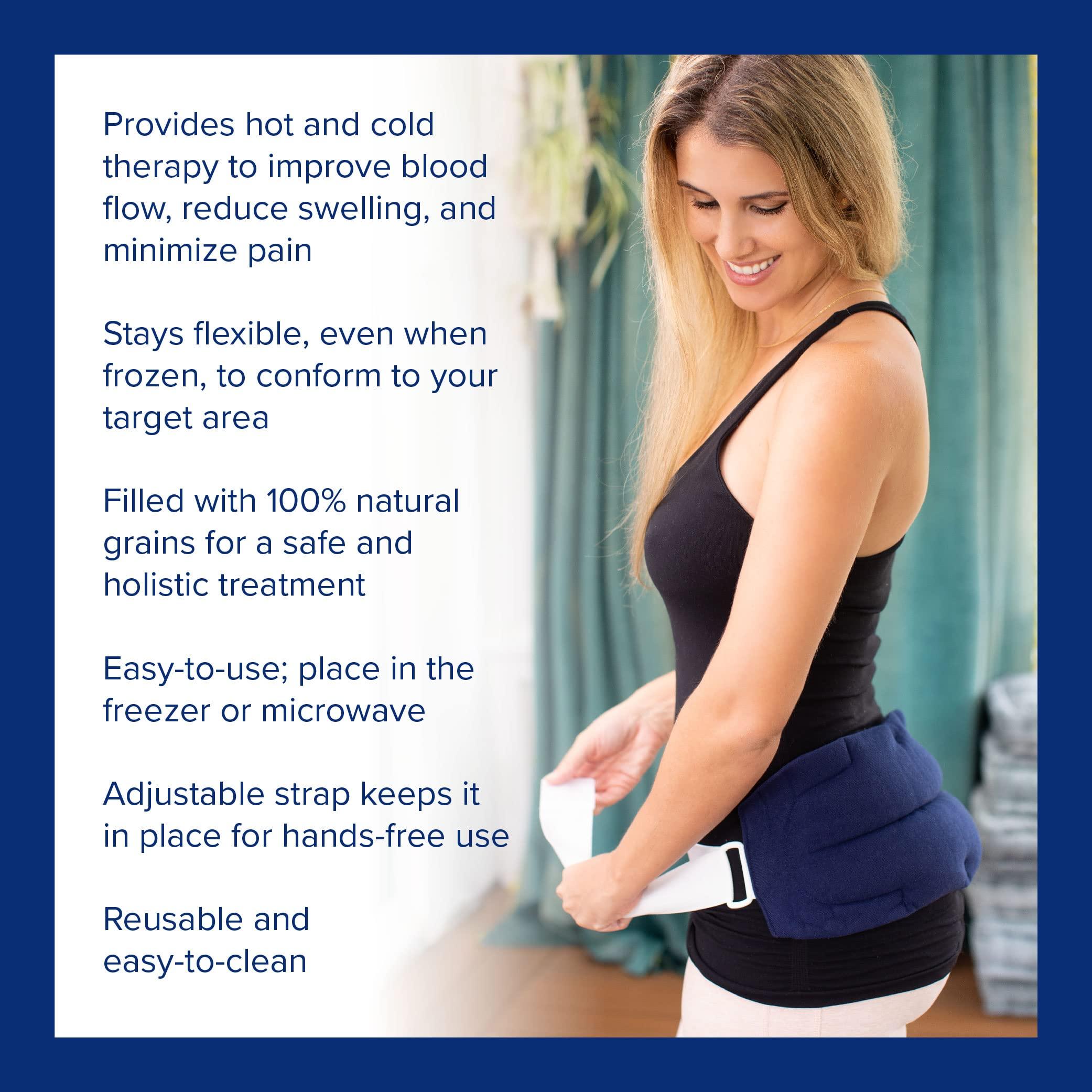 Carex Bed Buddy Back Wrap Heat Pad - Microwaveable - Microwave Heating Pad and Cold Pack for Back Pain, Neck Pain, Muscle Pain