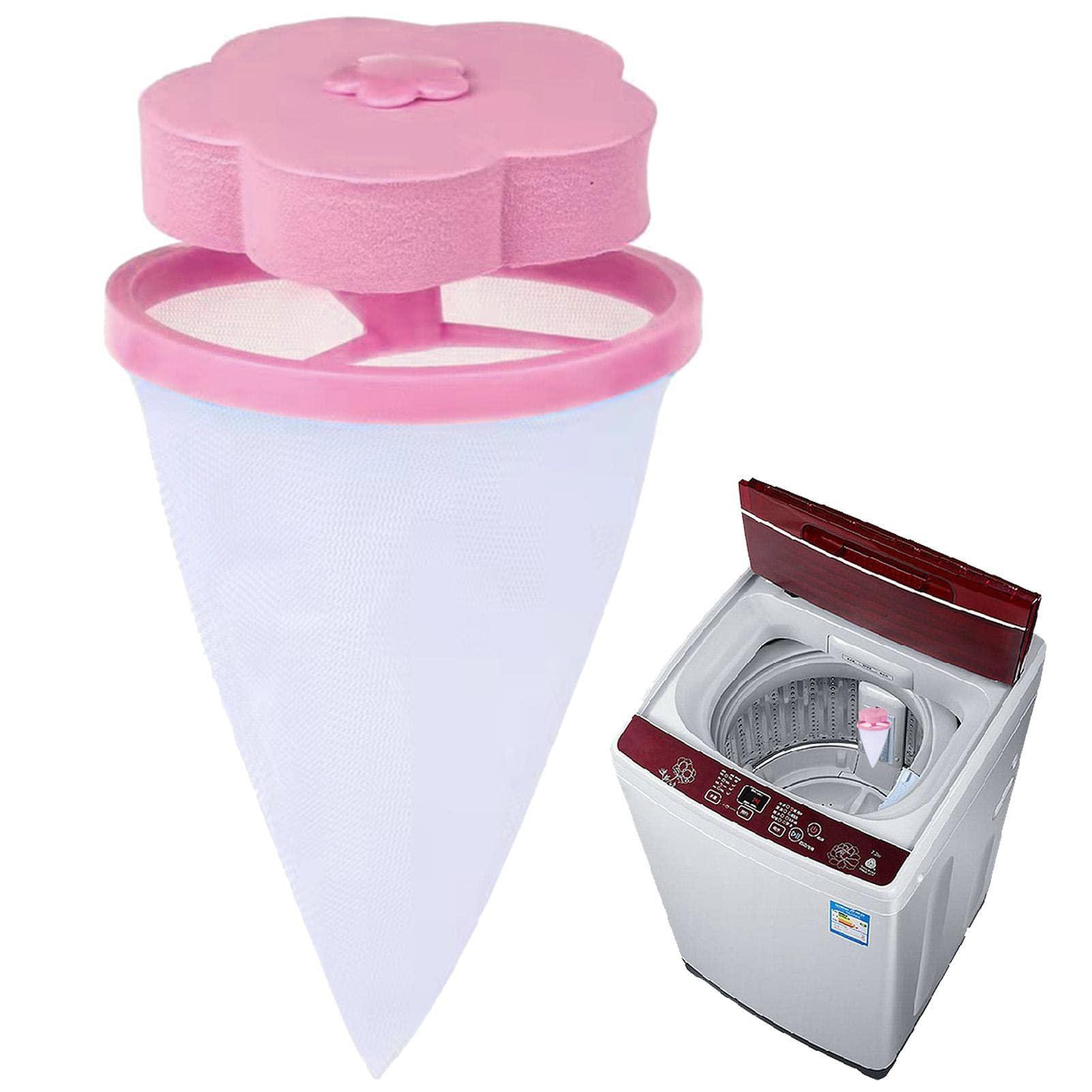 Bavokon 4 Pcs Hair Filter Cleaning Mesh Bag | Hair Filter Mesh Bags for Washing Machine | Lint Catcher for Washing Machine Reusable | Hair Filter Washer Lint Trap Net Pouch | Lint Hair Mesh Pouch Catcher