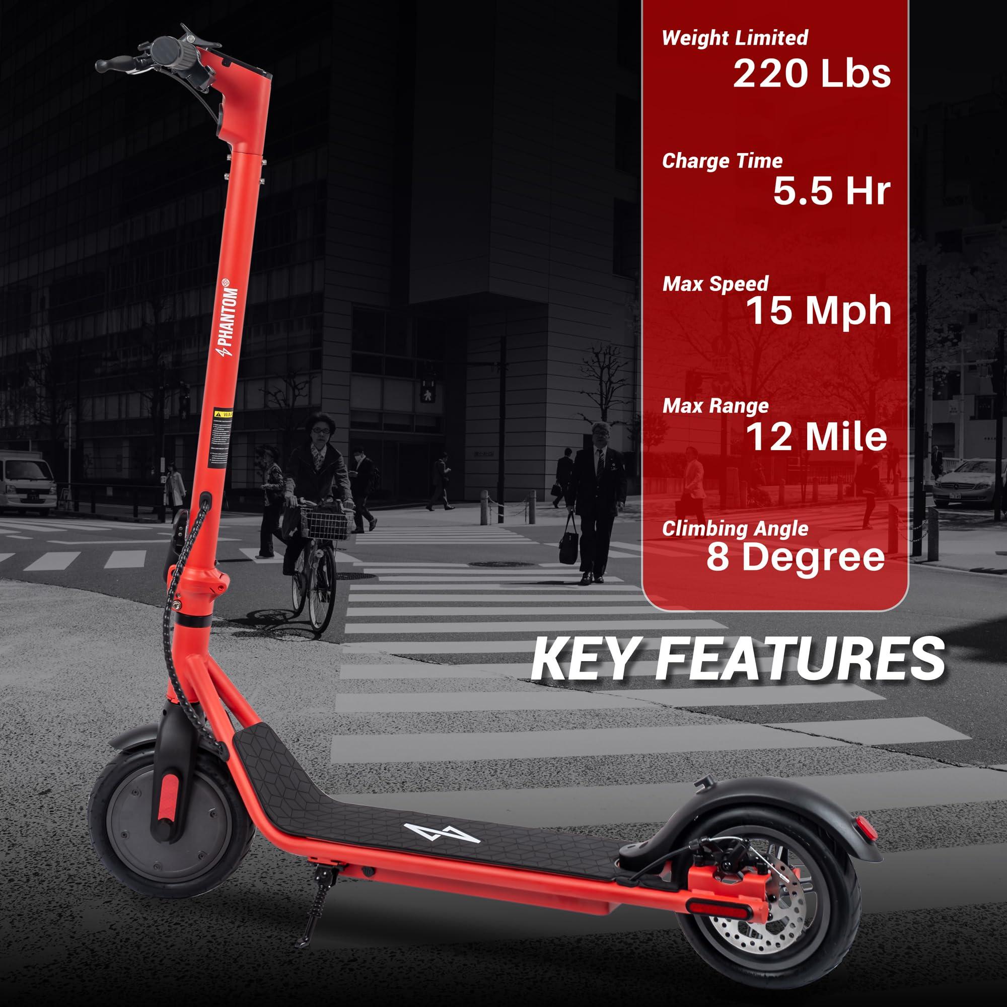 WILIBL WILIBL Electric Scooter for Adults - Foldable, Lightweight, Long-Range, Safety Certified (-Red)