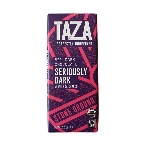 Taza Chocolate Taza Chocolate Organic Seriously Good Dark Chocolate Bar Variety Pack Bundle, 2.5 oz (4 count), Vegan