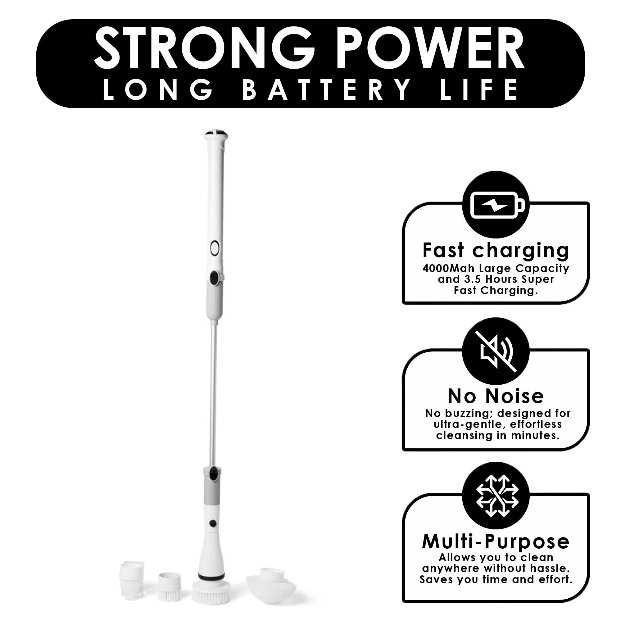 Standout Materials Electric Spin Scrubber, Cordless and Portable Power Scrubber Kit with Replaceable Brush Heads Cleaning Brush for Cleaning Tile, Sink, Window, Floor, Tub, Car