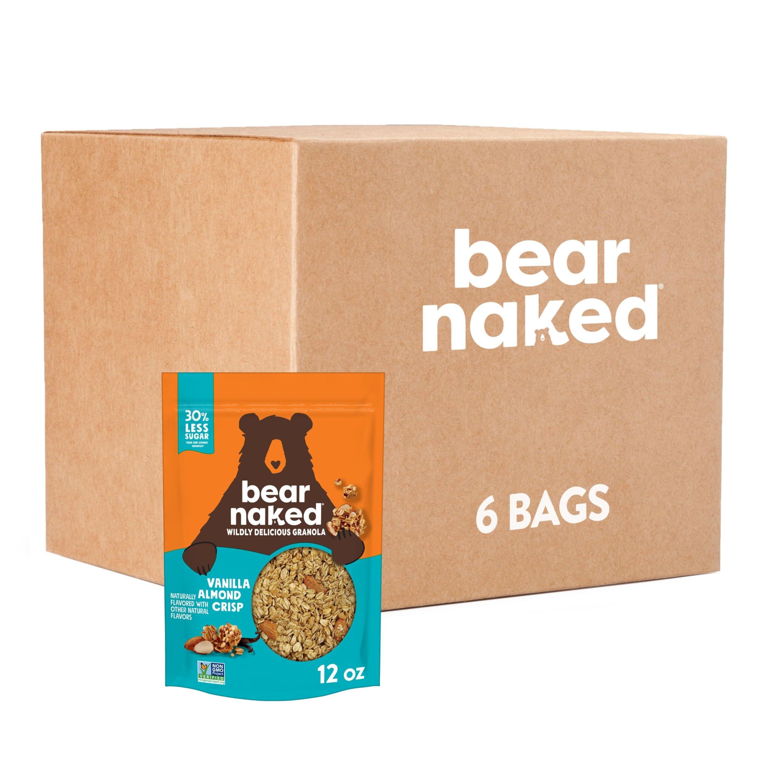 Bear Naked Bear Naked Granola Cereal, Whole Grain Granola, Breakfast Snacks, Vanilla Almond Crisp (6 Bags)