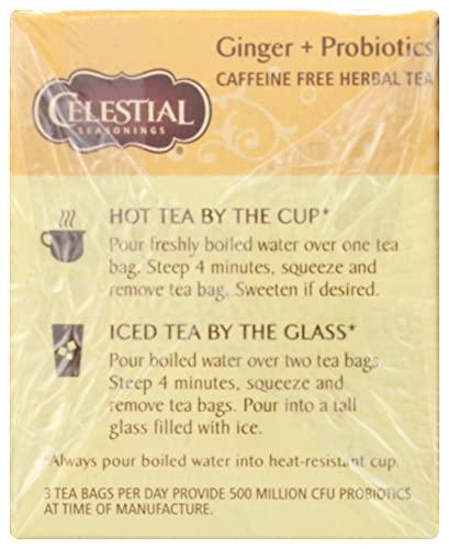 Celestial Seasonings Celestial Seasonings Ginger & Probiotics Herbal Tea, 20 CT