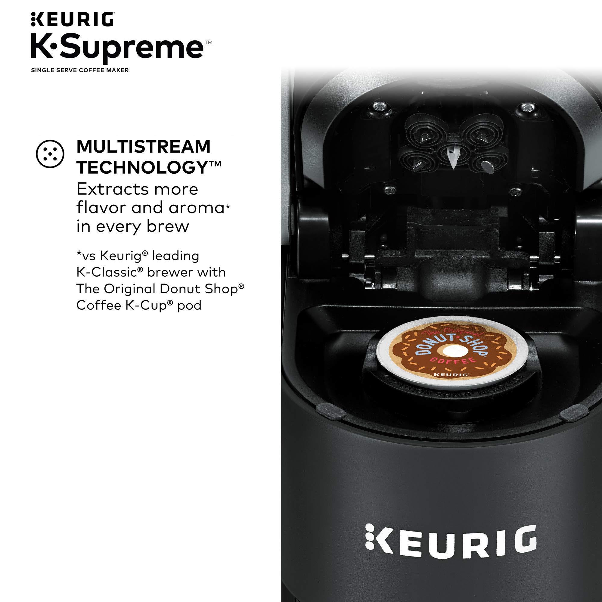 Keurig Keurig K-Supreme Single Serve Coffee Maker with Dunkin' Original Blend Medium Roast, 60 K-Cup Pods