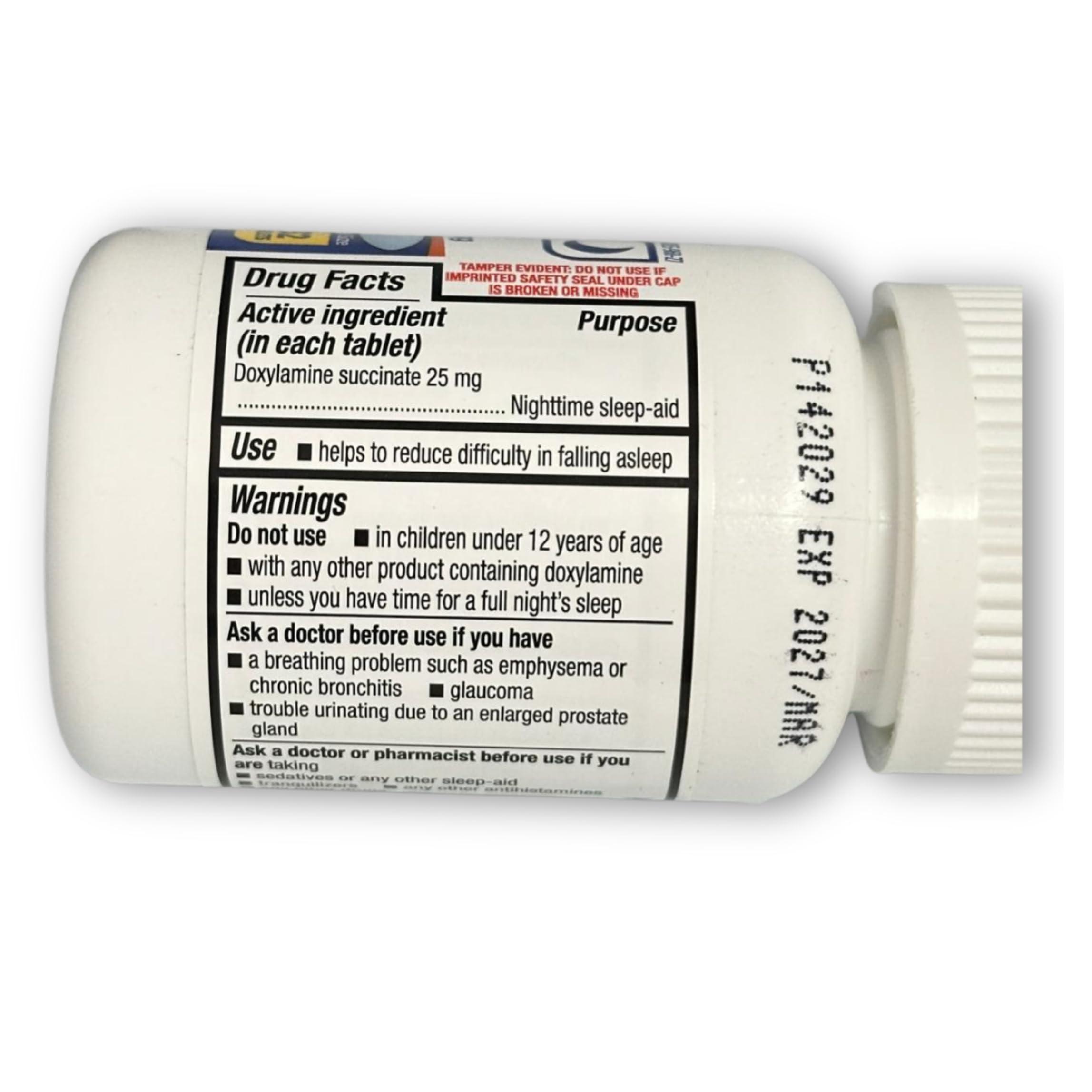 FUSION SHOP STORE Smart choices, meaningful life! Doxylamine Succinate- Tablets Nighttime 32 Count Equate Sleep Aid 25mg (Pack of 1), Boxed by Fusion Shop Store