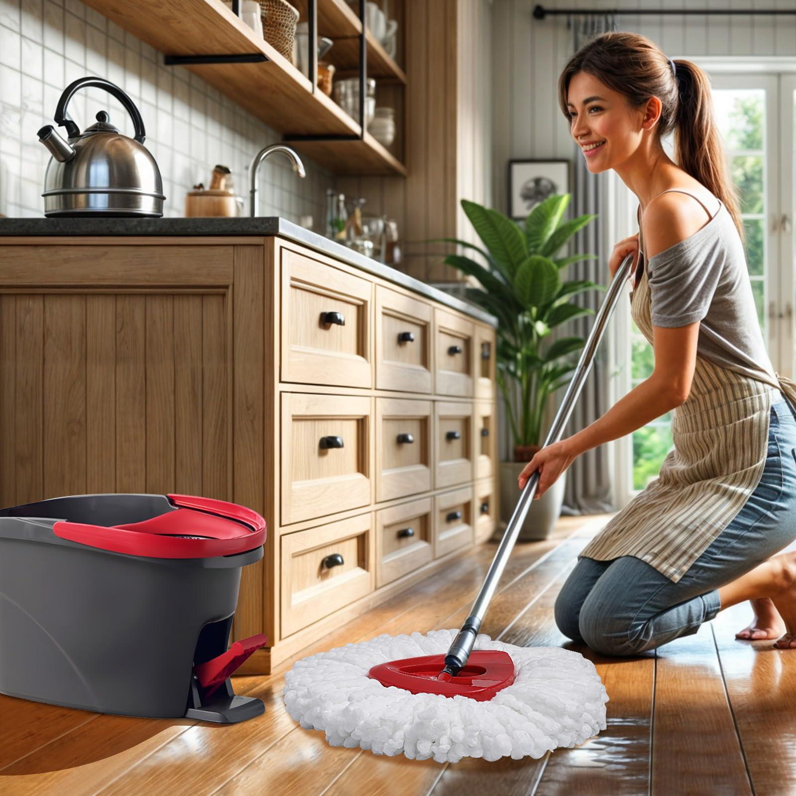 TATAANTY Mop Replacement Heads for O cedar Mop Replace Head Easy Wring Spin Mop Heads Replacements Easy to Clean Install and Replaceable Mop Head Machine Washable(9pack)